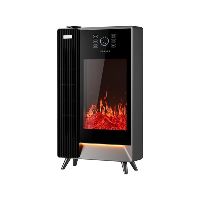 Heater Floor-Standing Electric Fireplace Humidifying Mist Fireplace Simulated Flame Display Heating with Remote Electric Stoves