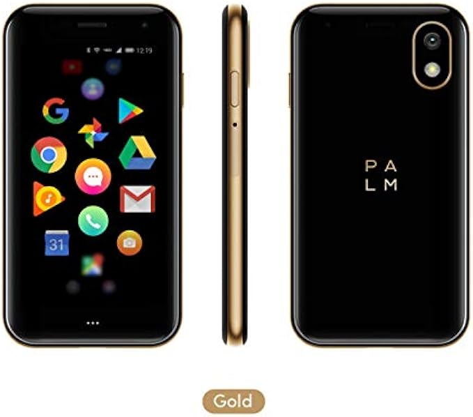 Palm Phone PVG100 (The Small Premium Unlocked Phone) with 32GB Memory and 12MP Camera (Gold)
