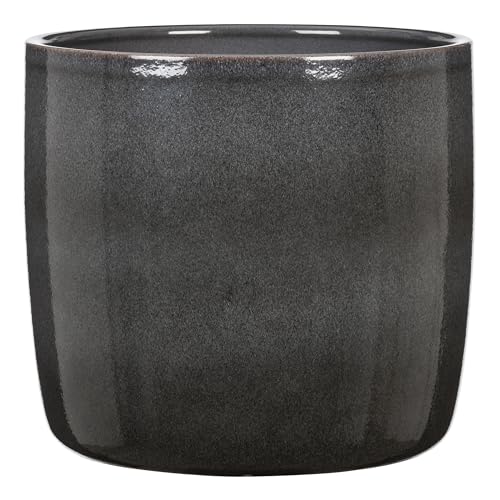 Scheurich Solido, Blumentopf aus Keramik, Farbe: Mystic Grey, 28 cm Durchmesser, 25,3 cm hoch, 12,9 l Vol.