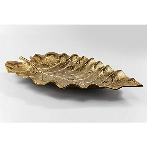 Kare Design Deko Schale 'Parrot Guard' – Gold-grüne Obstschale Mit Papagei-Motiv – Handbemaltes Unikat (14x21x10 Cm)