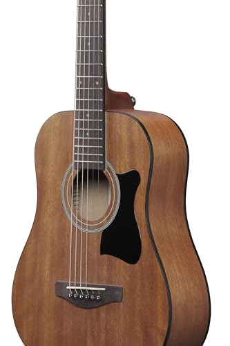 Image of Ibanez Mini Dreadnought Acoustic Guitar, Open Pore Natural, Compact Travel Guitar, Warm Natural Sound V44MINI-OPN
