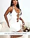 Slutty Dresses for Women Sexy Rave Outfits for Women Clubbing Outfits Outcast Clothing Micro Dress Strip Stripper Outfit (US, Alpha, Large, Regular, Regular, White)