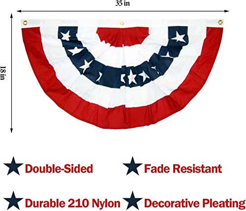 16PCS-USA-Patriotic-Pleated-Fan-Flag-3-x15-Ft-American-US-Flag-Bunting-Banner-Patriotic-Bunting-Flag-Stars-and-Stripes-Flag-Bunting-for-Memorial-Day-The-4th-of-July-and-Labour-Day 16PCS USA Patriotic Pleated Fan Flag 3 x15 Ft American US Flag Bunting Banner Patriotic Bunting Flag Stars and Stripes Flag Bunting for Memorial Day The 4th of July and Labour Day