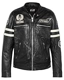 AGNEAU/LAMBSKIN Schott NYC Homme Lcmotostripe Jacket, Noir, XL EU