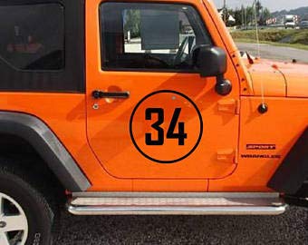 10" Set Of Two Custom Numbers Classic Circle Rally Racing Car Door Window Sticker Vinyl Decal Mini Cooper Vw Beattle Custom Windshield Vertical Decal Tunning Jdm Kdm Tuning Racing Sticker Vinyl #TOP2