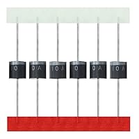 AUKENIEN 20 Stück 10A10 Gleichrichterdiode 10A 1000V R-6 Axial Gleichrichter Dioden 10 Ampere 1000 Volt Elektronische Silikondioden