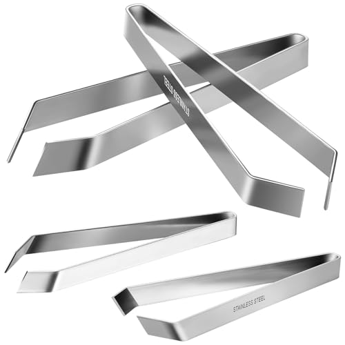 CONGARTENO 2 ensembles Pinces à Arêtes Inox Pinces de Cuisine Multifonctions Précises Tongs Droites et Pointues pour Barbecue Cuisine et Préparation Alimentaire