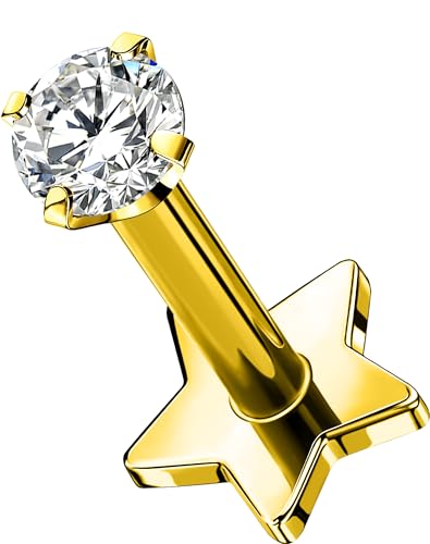 [OUFER Body Piercing] �{�f�B�s�A�X ���u���g�s�A�X�F16G/1.2mm ���b�v�o�[ �����w���b�N�X�X�^�b�h �`�^���� �g���K�X ���h�X�A�����O �j�����p 5-12mm