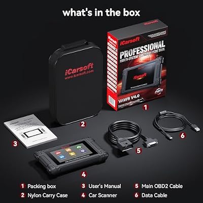 iCarsoft VAWS V4.0 Full System Bidirectional Diagnostic Scan Tool for Most V.A.G Models Such as VW/Audi/ect and Other 2 Car Make from 1996-2023 OBD2 Scanner Up to 51 Service Live Data Car Code Reader