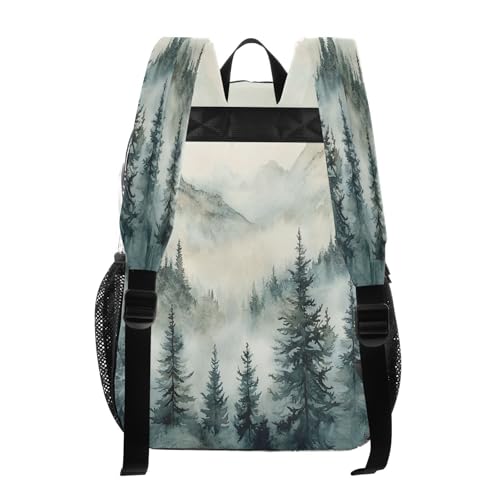 Dark Green Mountain Clear Backpack - Stadium Approved Large 15.7-inch Waterproof Transparent Bag for Sports, Concerts, Work, Travel#4203