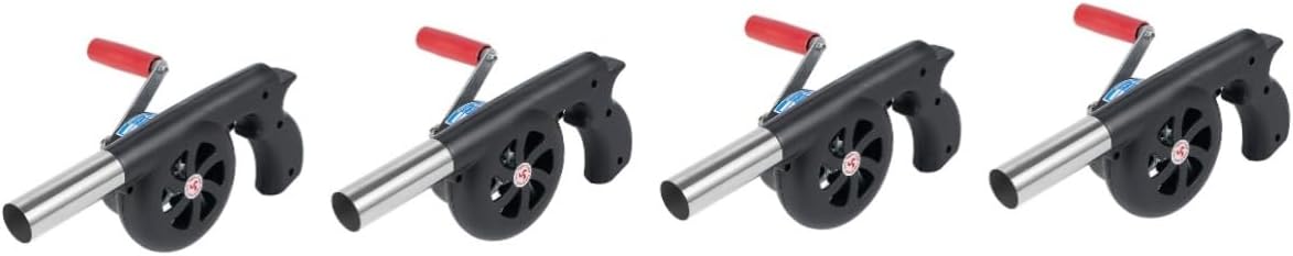 balacoo 4pcs Camping Blower Portable Hand Crank Fire Air Blower Manual Bbq Fan for Outdoor