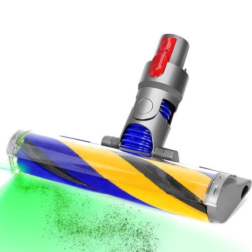 SIMAIYI Softwalze Bodendüse für Dyson V7 V8 V10 V11 V15 Staubsauger Elektrischer LED Fluffy Soft Roller Bürste Reinigungskopf für Dyson V7 V8 V10 V11 V15 SV10 SV11 SV12 SV14 SV15 SV22