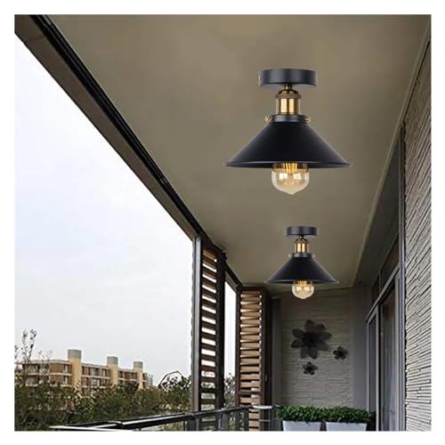 Lustre industriel en métal LED rétro pour plafond rustique