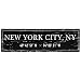 Barnyard Designs New York City Sign Rustic Vintage Wood Wall Art Home Decor 17” x 5”