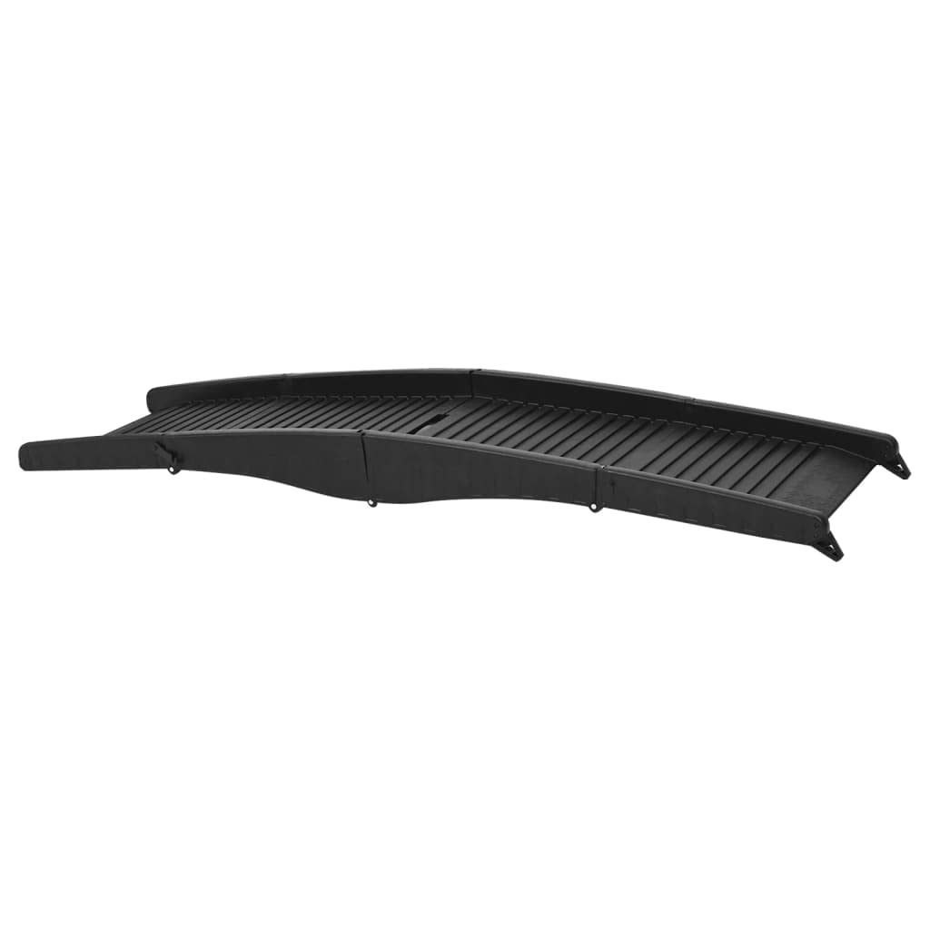 Rampe Pliable pour Chien Noir 153x40x12,5 cm Plastique, Facile à Transporter, antidérapante, idéale pour Animaux âgés, handicapés ou avec problèmes d'articulations, pour Maison ou Voiture
