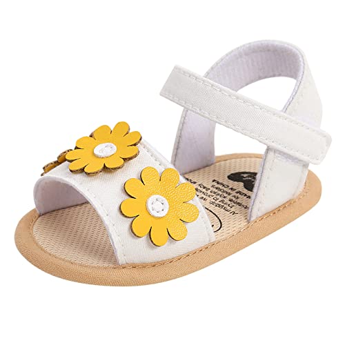 Infant Baby Girls Flower Denim Sandals Toddler Soft Sole Outdoor Sport Flats Sneakers Newborn Prewalkers Shoes