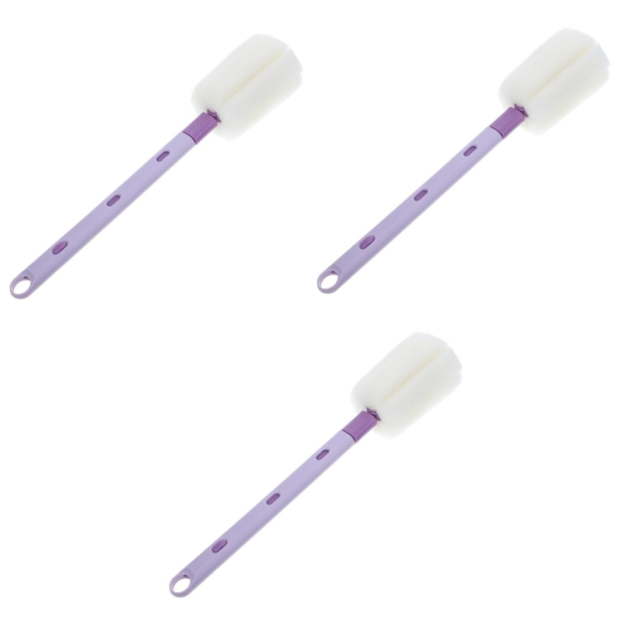 CIMAXIC 3pcs Washing Bottle Brush Bottle Cleaning Brush Milk Bottle Brush Sponge Bottle Brushes Water Bottle Vase Cleaning Brush Bottle Brush Cleaner Cleaning Supply Mug Brush Purple