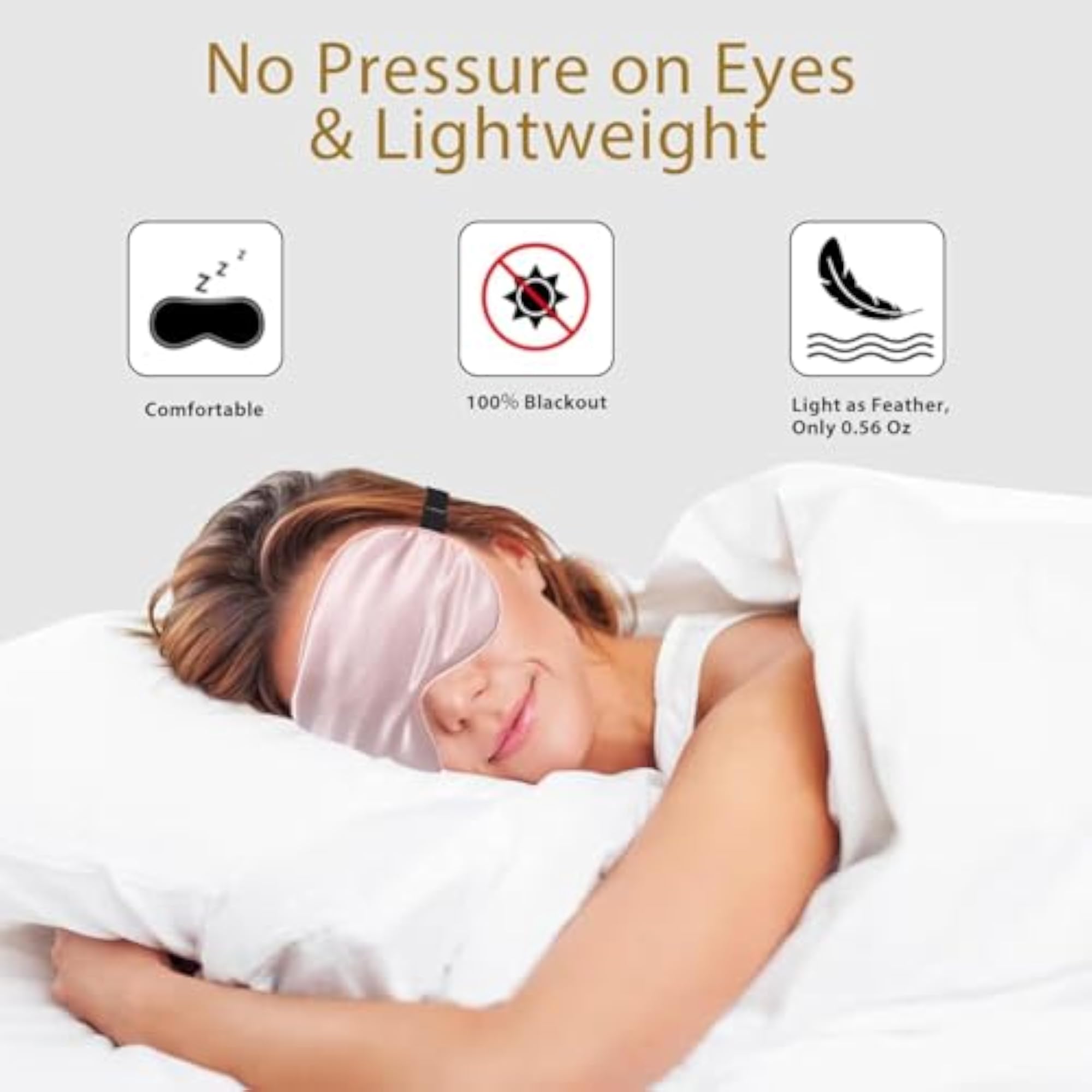 Satin Sleep Eye Mask Set & Soft Sleeping Blindfold