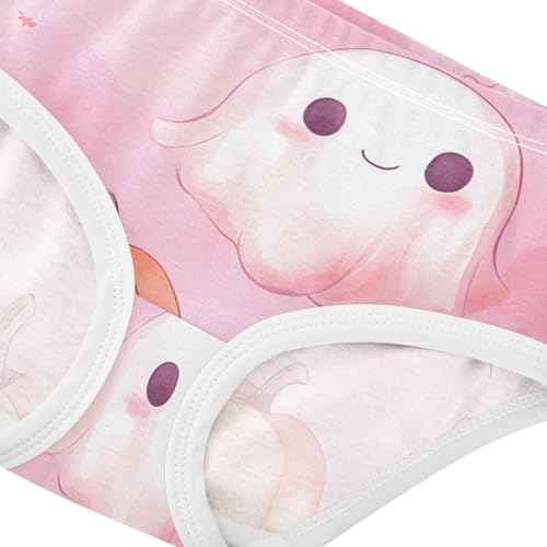 Halloween Cute Ghost Pink Panties for Girl Toddler Underwear Custom Cotton Aesthetic Kids Briefs Undies 2t4