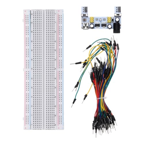 Kit de platine d'expérimentation 830 points avec double module d'alimentation et fils