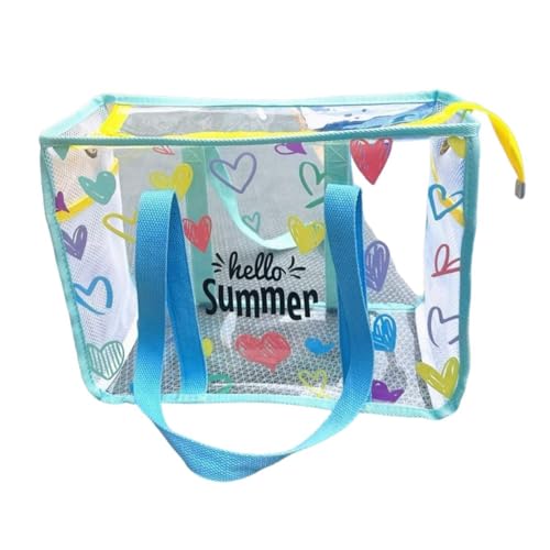Sac de plage transparent voyage grand cabas femme imperméable été