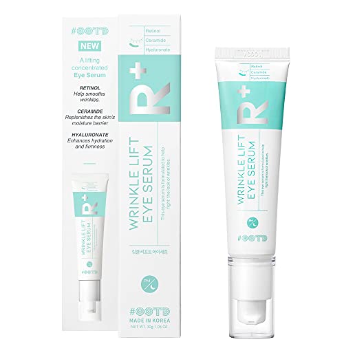 #OOTD Wrinkle Lift Eye Serum con Retinol, Ceramidas y Hialuronato, Sérum para Contorno de Ojos Antiarrugas, Hidratación y Firmeza, 30 g