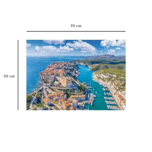 Puzzle 1000 pièces : La citadelle de Bonifacio Collection Régions de France Ravensburger Nathan - vue 7