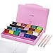 Price comparison product image HIMI Gouache Paint Set, 24 Colors x 30ml Jelly Cup Design with 3 Paint Brushes for Artists, Students Opaque Watercolor Painting (Pink)