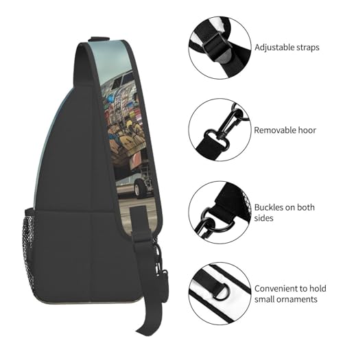 Bolso cruzado estilo Airplane Art para hombre y mujer miniatura 5