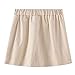 WELAKEN Girls and Toddler's Corduroy Short Mini Skirt with Pockets,Beige