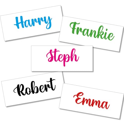 Personalised Glass Name/Word Vinyl Stickers - Multiple Choice of Height Options 25 Beautiful Colours. Suitable for Weddings Glass Hen and Stag Parties Toy Box Wine Bottles Label Decal