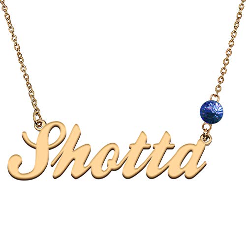 HUAN XUN Custom Choker Birthstone Shotta Name Necklace Best