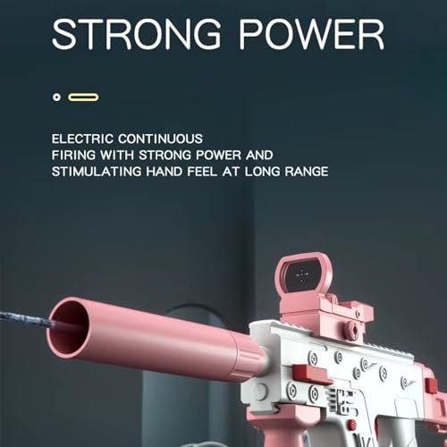 Image of Crackles Rechargeable Electric Automatic Water Blaster Spray Pichkari Gun for Adults & Children with Double Water Tank, Holi Water Gun Large Range 7-10 M, Summer Beach Outdoor Swimming Pool Party