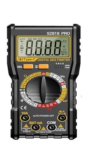 Multímetro digital SZ818 PRO para comprobar instalaciones eléctricas domésticas y hFE