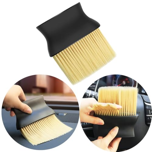 Image of Cleaning Brush Combo 2 Pcs Pack AC Vent Brush Scratch Free Car Duster Multifunctional Car Brush for Cleaning Car Interior, PC, Laptop, Keyboard