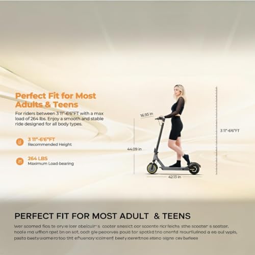 Image of NAVIC Electric Scooter - 8 inch Tires, 350W Peak Motor, Max Speed Up to 19MPH, 22 Miles Long-Range, Portable Foldable Commuting Scooter for Adults with Double Braking, Smart APP