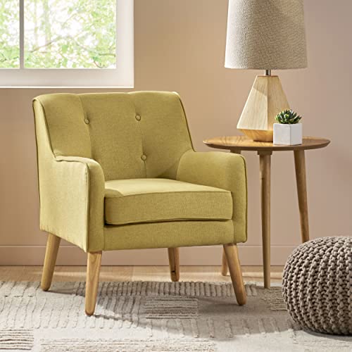 Christopher Knight Home Felicity MidCentury Fabric Arm Chair, Wasabi