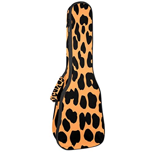 Sac de transport ukulélé ténor imperméable et rembourré motif léopard