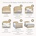 Delta Children Simmons Kids SlumberTime Emma 4-in-1 Convertible Baby Crib N More - Greenguard Gold Certified, Natural Sandstone