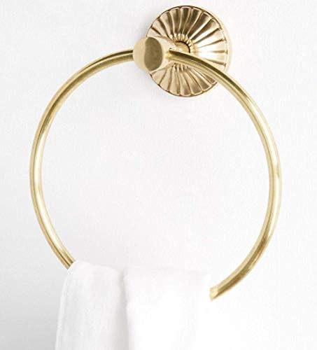 Hanging Towel Hanger Punch-Free Towel Hanging Ring Home Creative Brass Towel Rack
