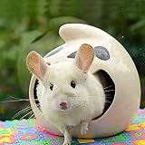 LIZHOUMIL Petite maison en céramique d'esprit animal, cachette pour hamster, chinchillas, hamsters, gerbilles, hérisson petit esprit