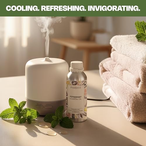 Image of VedaOils Peppermint Essential Oil 100ml | 100% Pure & Natural Therapeutic Grade, Undiluted | Peppermint Oil for Skin, Hair Growth, Hair Fall Control & Scalp Care