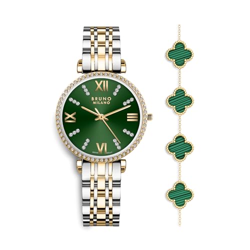 Image of BRUNO MILANO Luxe Diamond Studded Bezel Watch for Women and Girls