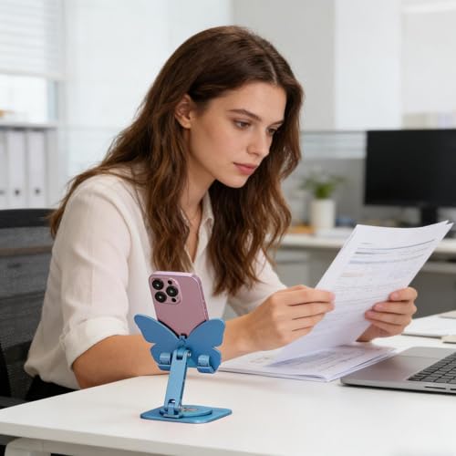 Accessoire de bureau support de téléphone rotatif 360 en aluminium