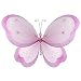 The Butterfly Grove Chloe Butterfly Decoration 3D Hanging Mesh Nylon Layered Decor, Magenta Hibiscus, Large, 18"x 11"