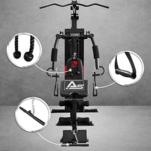AsVIVA Kraftstation MG5 40in1 für Zuhause | Hochwertige Fitnessstation mit Seilzug | Multigym mit Butterfly Latzug… – Bild 5