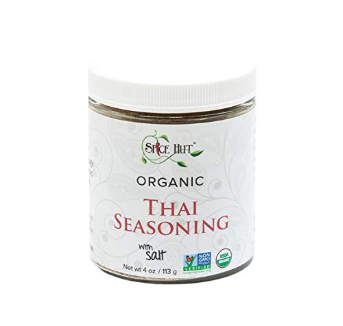 Organic Thai Seasoning, Savory Spicy Blend for Cooking with Salt Jar Salt Added, 4 Ounce, The Spice Hut
