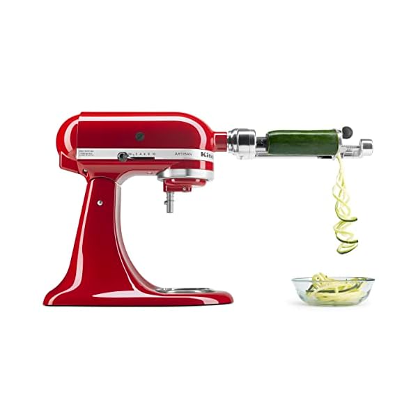KitchenAid Fruit and Vegetable Spiralizer Attachment Stand Mixer, Polished Aluminum