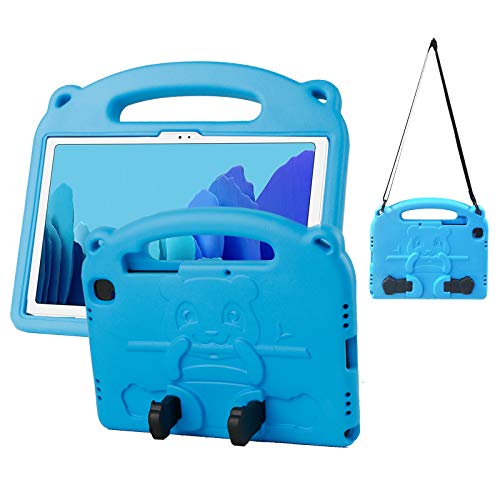 KINGSKEEN-Funda-Protectora-para-Samsung-Galaxy-Tab-A7-de-104-2020-SM-T500T505EVA-a-los-Golpes-deFunda-proteccion-Infantil-con-asa-y-Correa-para-el-Hombro-integradas-Bolsas-Bandolera-Blue