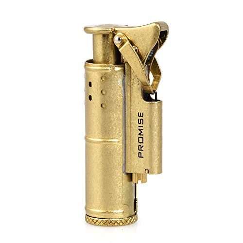 Soft Flame Solid Brass Antique Style Flint Wheel Kerosene Windproof Lighter #TOP3
